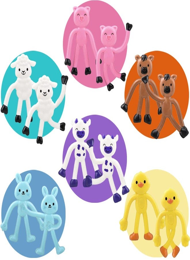 ArtCreativity Mini Bendable Farm Animal Toys, Set of 48, Barnyard Animal Toys for Kids in 6 Designs, Portable Stress Relief Toy for Kids, Barn Birthday Party Favors and Pinata Stuffers - Image 4